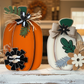 Hand-Painted Wooden Pumpkin Decor | Fall & Thanksgiving Table Accent