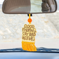 Wooden Car Mirror Ornament – “Drive Safe” Gift for Mom & Dad (Handmade)