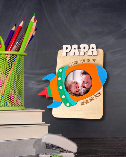 Wooden Photo Magnet for Dad – Personalized Father’s Day Gift