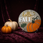 Hand-Painted Wooden Fall Plaque with Stand | “Hello Fall” Pumpkin Sign