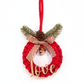 “Peace • Love • Joy” Handmade Christmas Wreath Ornament