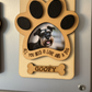 Personalized Paw Print Wooden Photo Magnet