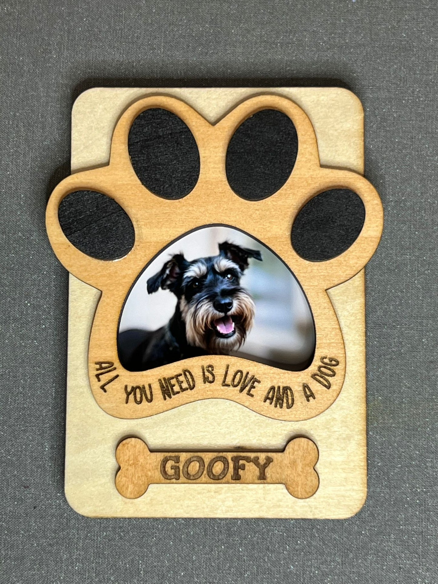 Personalized Pets Magnet Frame – Custom Wooden Pet Photo Frame
