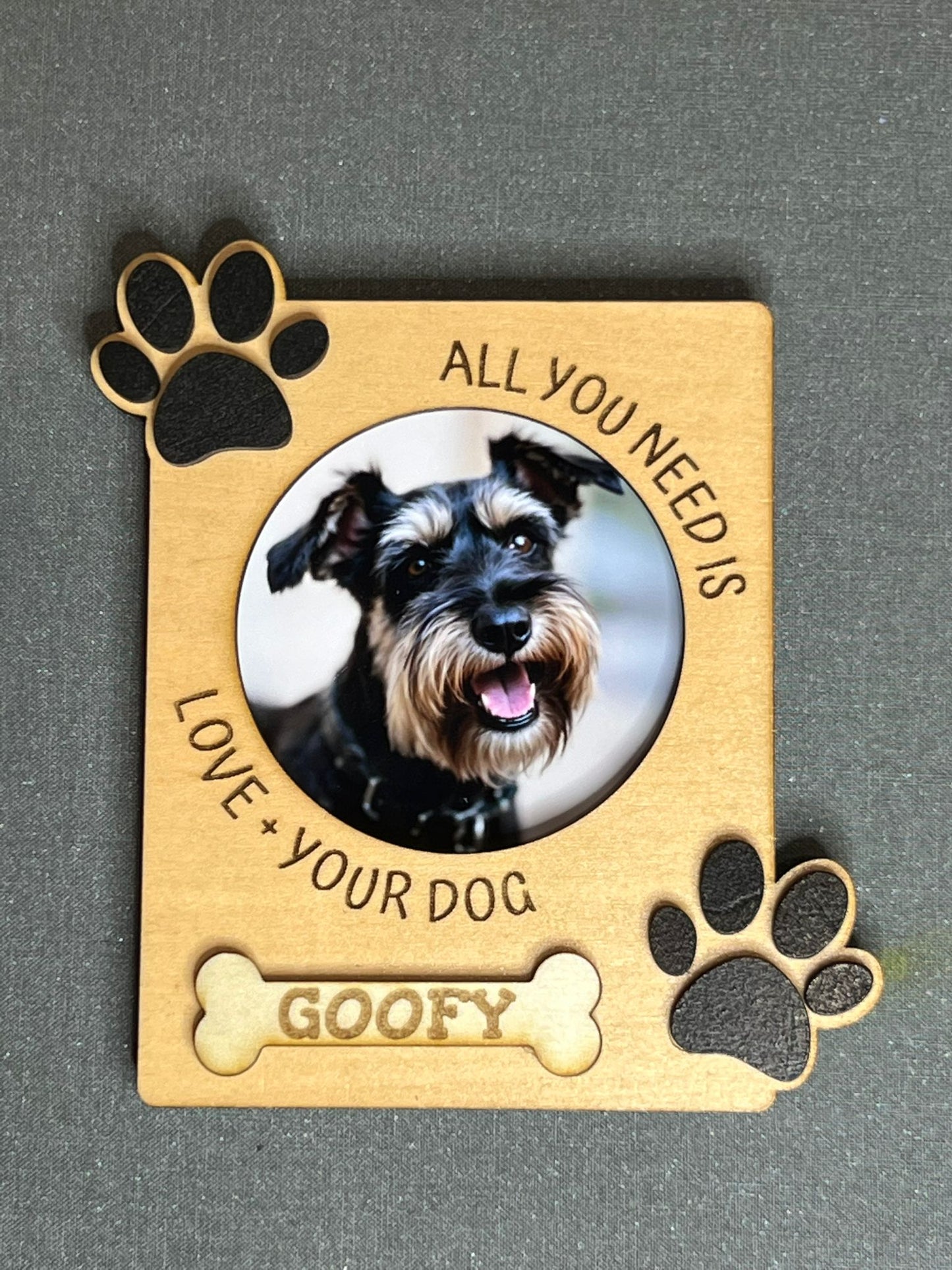 Personalized Pets Magnet Frame – Custom Wooden Pet Photo Frame