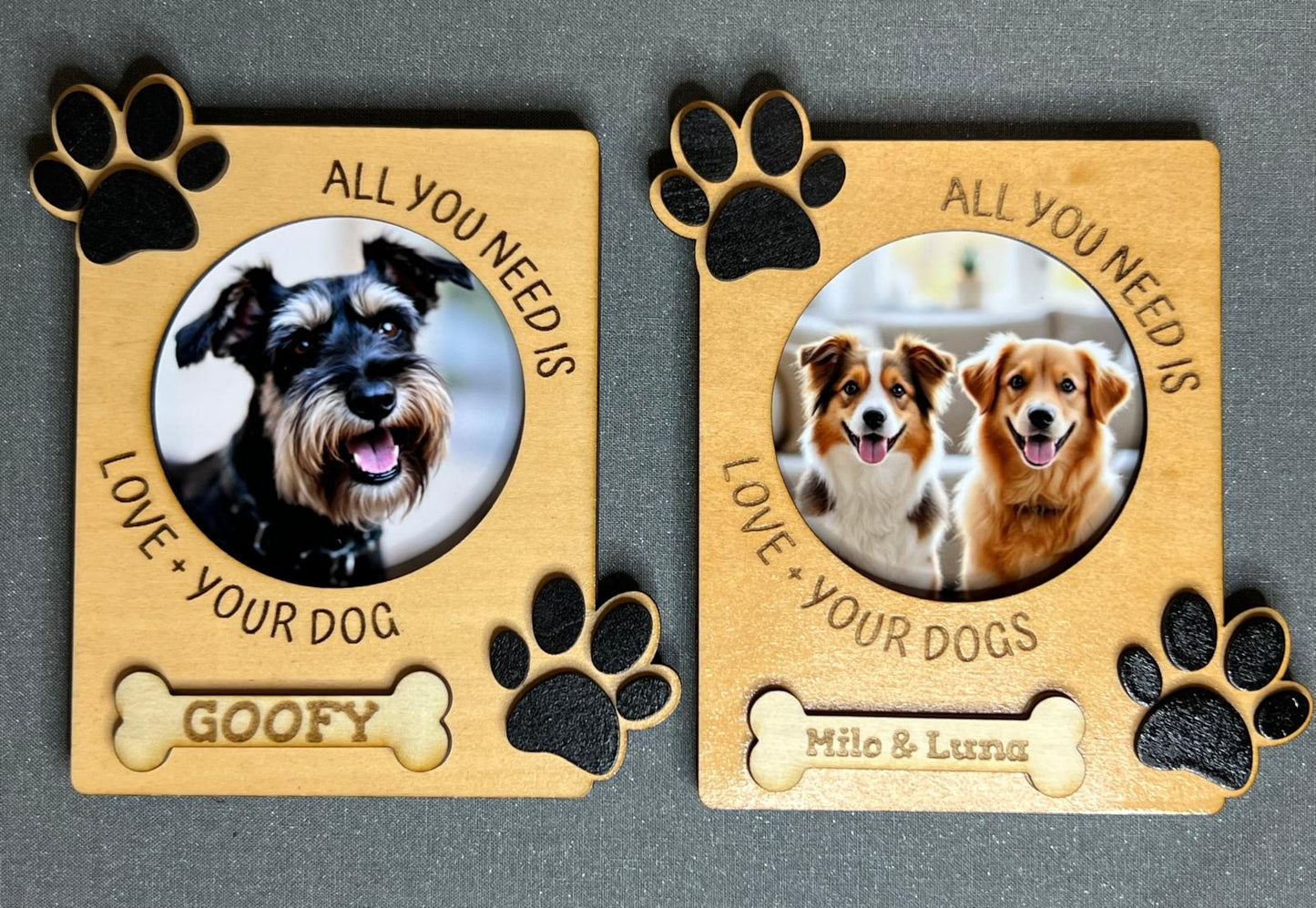Personalized Pets Magnet Frame – Custom Wooden Pet Photo Frame