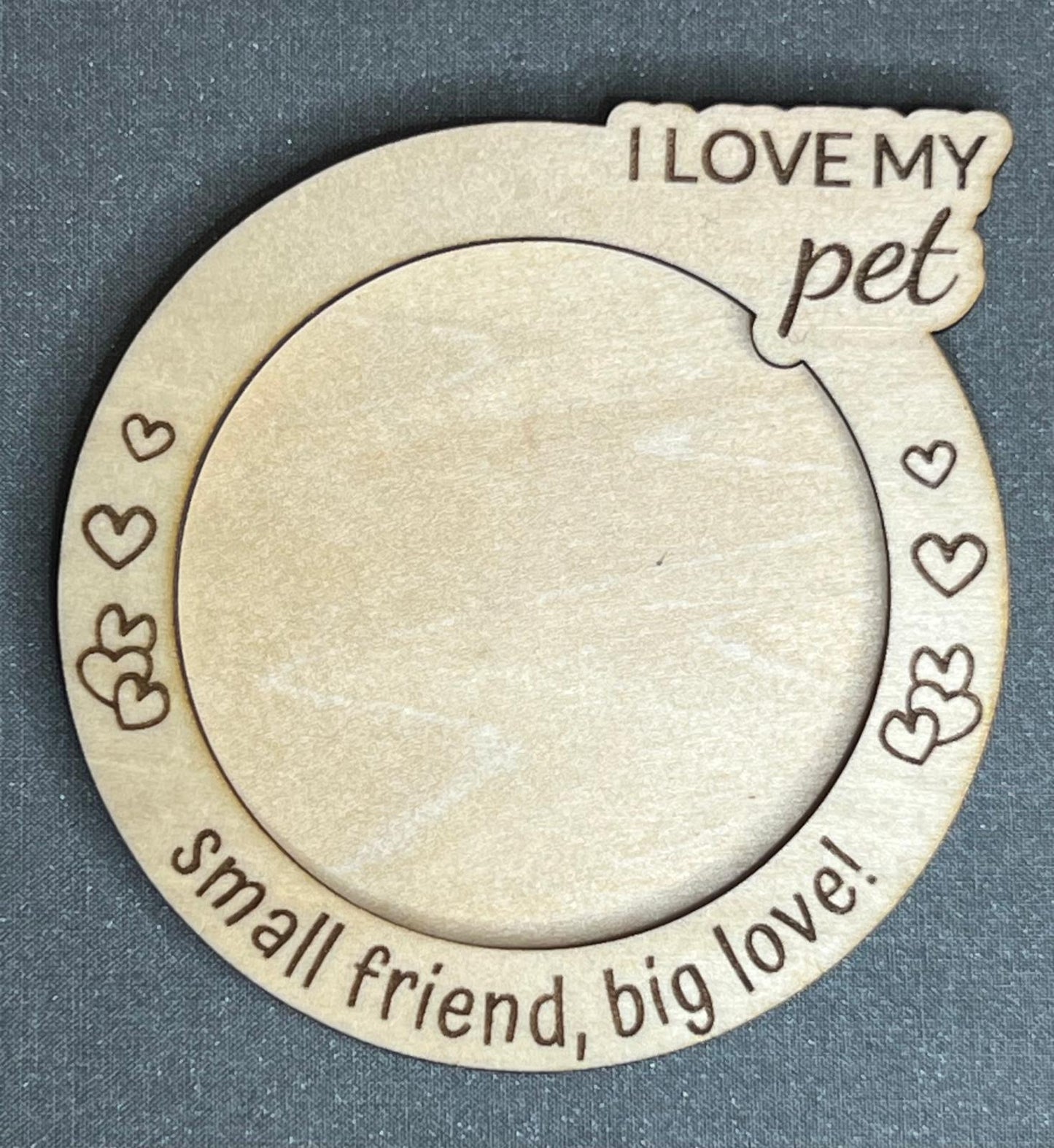 Personalized Pets Magnet Frame – Custom Wooden Pet Photo Frame