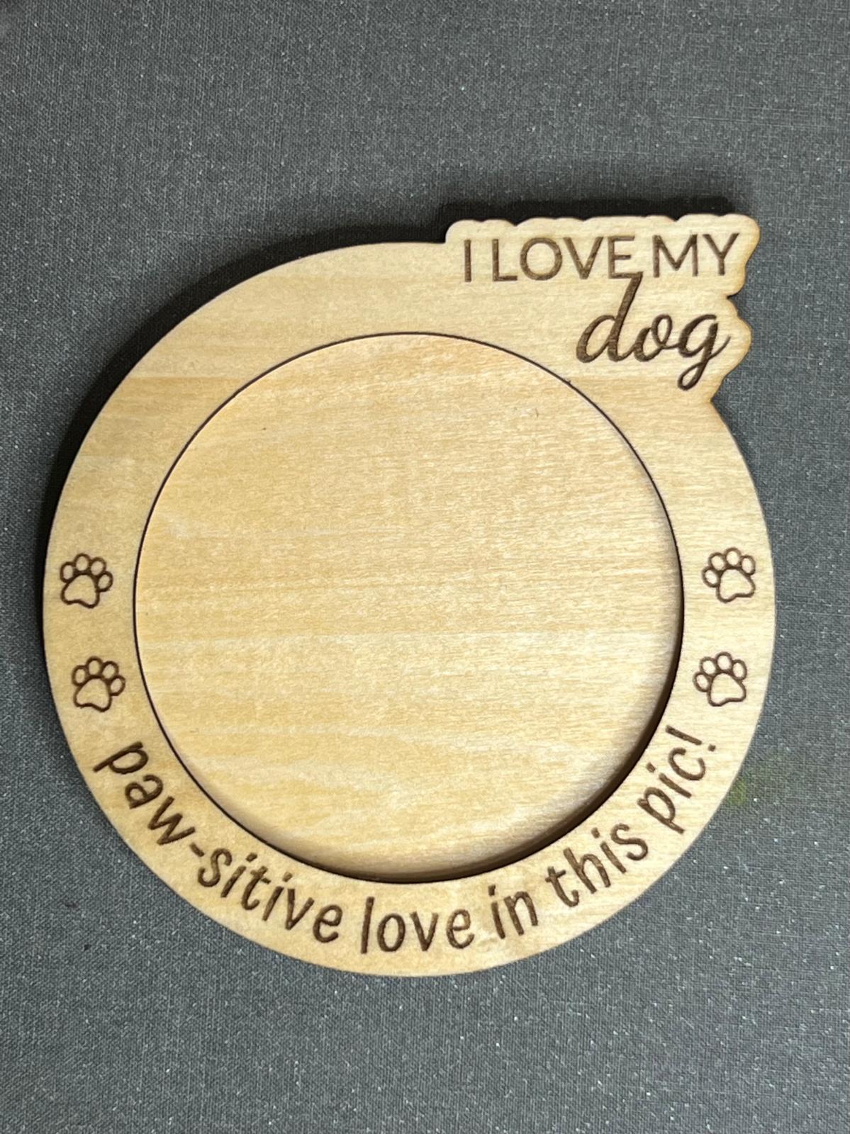 Personalized Pets Magnet Frame – Custom Wooden Pet Photo Frame