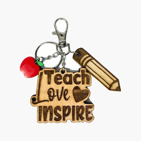 Llavero de madera personalizado para profesor